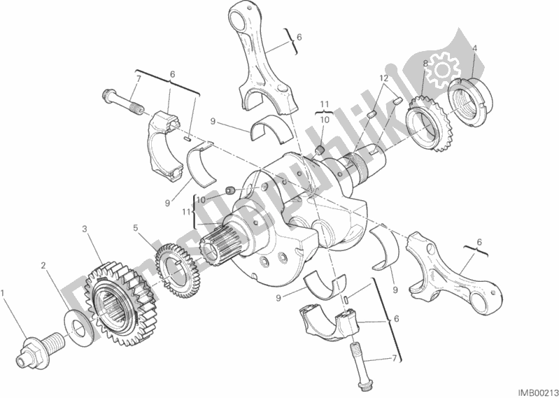 Tutte le parti per il Bielle del Ducati Superbike 1299S ABS USA 2017